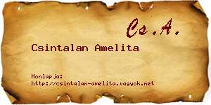 Csintalan Amelita névjegykártya